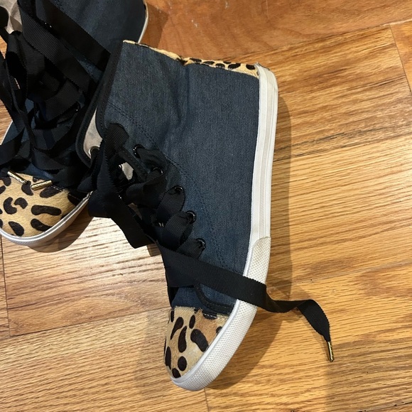 Kate Spade Black and Tan Sneakers with Animal Print - Picture 3 of 6